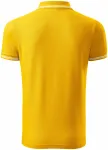 Męska koszulka polo w kontrastowym kolorze, żółty