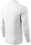 Męska koszulka polo z długim rękawem, biały