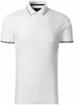 Męska koszulka polo z kontrastowymi detalami, biały