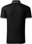 Męska koszulka polo z kontrastowymi detalami, czarny
