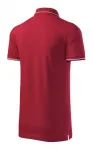 Męska koszulka polo z kontrastowymi detalami, formula red