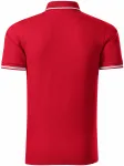 Męska koszulka polo z kontrastowymi detalami, formula red