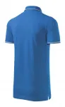 Męska koszulka polo z kontrastowymi detalami, niebieski ocean
