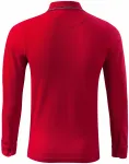 Męska koszulka polo z kontrastowymi długimi rękawami, formula red