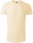 Męska koszulka z bawełny organicznej, migdałowy