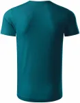 Męska koszulka z bawełny organicznej, petrol blue