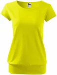Modna koszulka damska, cytrynowo żółty