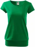 Modna koszulka damska, zielona trawa