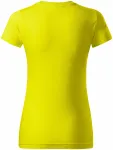 Prosta koszulka damska, cytrynowo żółty