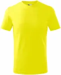 Prosta koszulka dziecięca, cytrynowo żółty