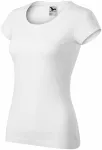 T-shirt damski slim fit z okrągłym dekoltem, biały