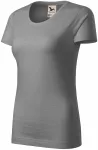 T-shirt damski, teksturowana bawełna organiczna, stare srebro T-shirt damski, teksturowana bawełna organiczna, stare srebro