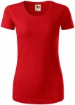 T-shirt damski z bawełny organicznej, czerwony