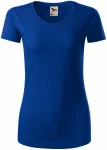 T-shirt damski z bawełny organicznej, królewski niebieski