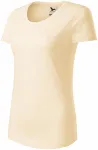 T-shirt damski z bawełny organicznej, migdałowy