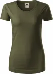 T-shirt damski z bawełny organicznej, military