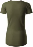 T-shirt damski z bawełny organicznej, military