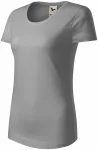 T-shirt damski z bawełny organicznej, stare srebro T-shirt damski z bawełny organicznej, stare srebro