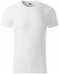 T-shirt męski, teksturowana bawełna organiczna, biały