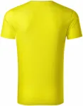T-shirt męski, teksturowana bawełna organiczna, cytrynowo żółty