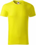 T-shirt męski, teksturowana bawełna organiczna, cytrynowo żółty