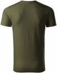 T-shirt męski, teksturowana bawełna organiczna, military