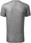 T-shirt męski wykonany z wełny Merino, ciemnoszary marmur