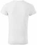 T-shirt męski z podwiniętymi rękawami, biały
