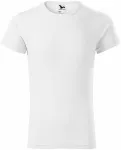 T-shirt męski z podwiniętymi rękawami, biały