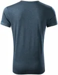 T-shirt męski z podwiniętymi rękawami, ciemny dżinsowy marmur