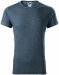 T-shirt męski z podwiniętymi rękawami, ciemny dżinsowy marmur