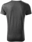 T-shirt męski z podwiniętymi rękawami, czarny marmur