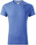 T-shirt męski z podwiniętymi rękawami, niebieski marmur