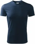 T-shirt z asymetrycznym dekoltem, ciemny niebieski