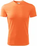 T-shirt z asymetrycznym dekoltem, neonowa mandarynka