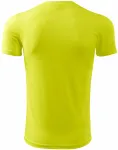 T-shirt z asymetrycznym dekoltem, neonowy żółty