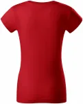 Trwała koszulka damska o dużej gramaturze, czerwony