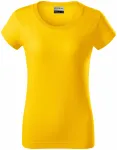 Trwała koszulka damska o dużej gramaturze, żółty