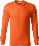 Trwała koszulka męska z długim rękawem, pomarańczowy